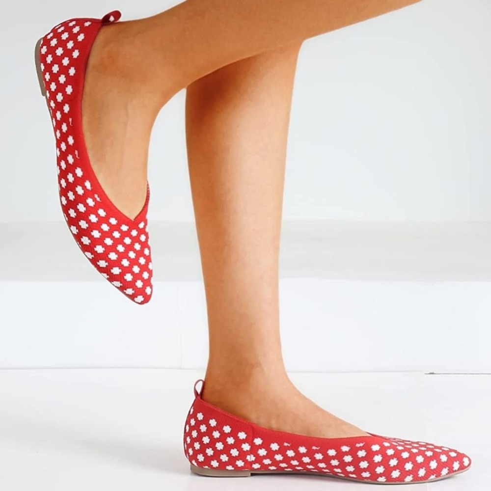 Samilor Mesh Knit Comfortable Women's 7M NWT Slip on Pointed Toe Flats